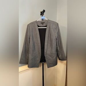 Ann Taylor Gray Houndstooth Blazer